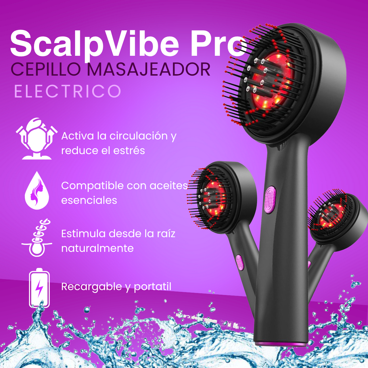 ScalpPro Cepillo Masajeador Eléctrico