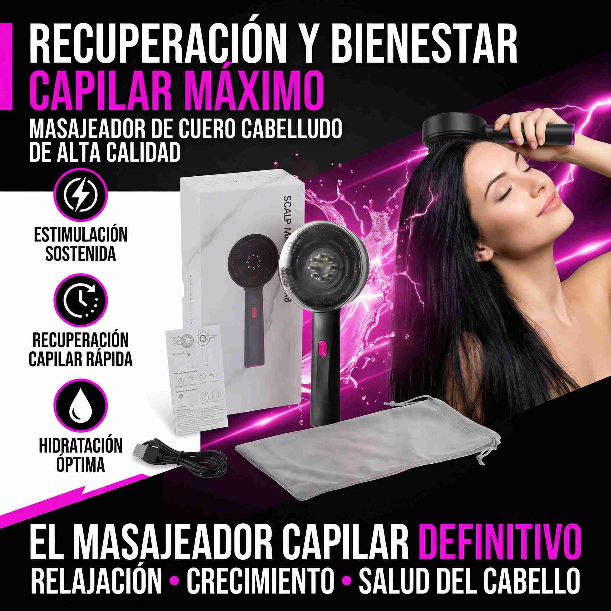 ScalpPro Cepillo Masajeador Eléctrico