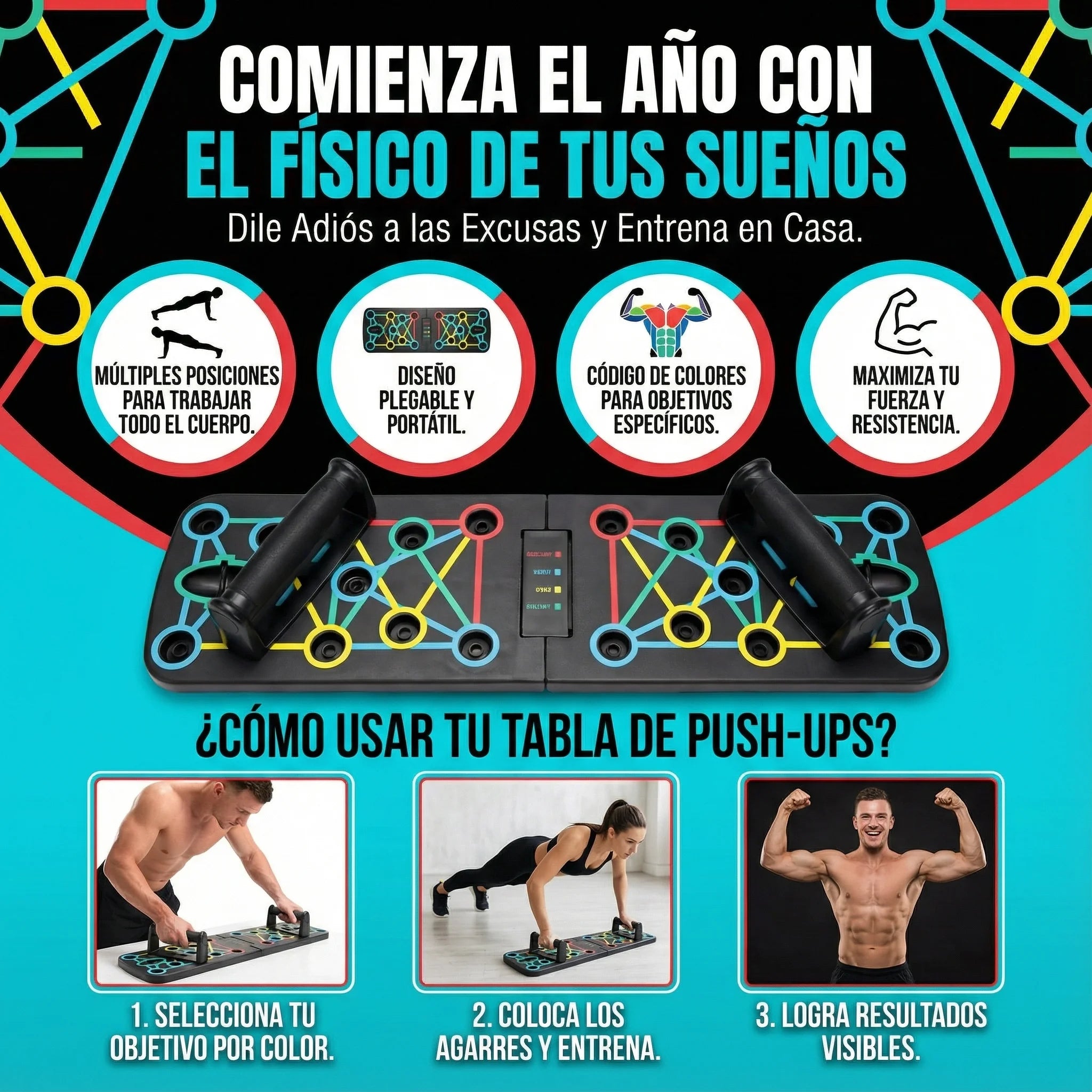Tabla Push Master - Entrena Bien Desde Hoy